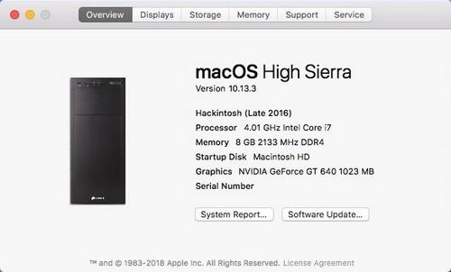 High sierra online nvidia