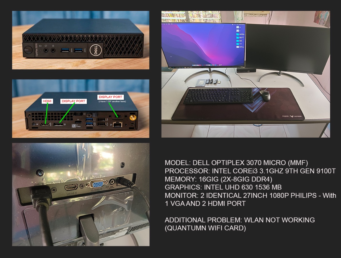 Solved] Optiplex 3070 Micro: no multiple displays (HDMI & DP) under Monterey - Dell Desktops osxlatitude.com